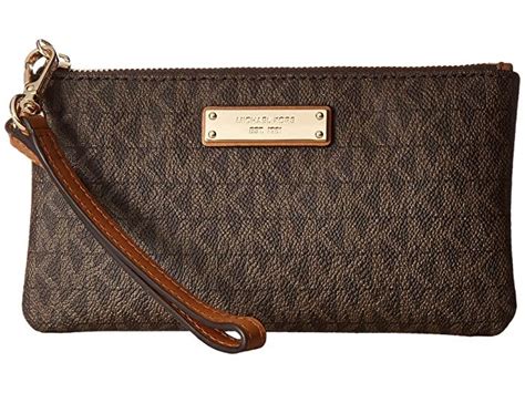 michael kors brown leather wristlet|michael kors wristlets clearance.